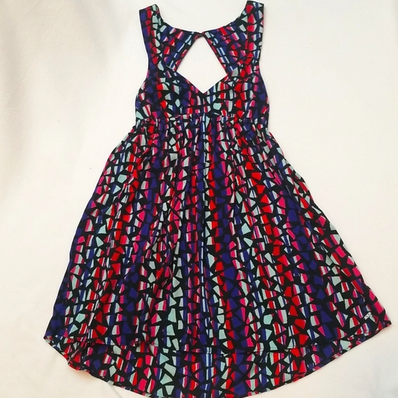 Roxy Love Seeker Colorful Geometric Print Dress - Picture 3 of 8
